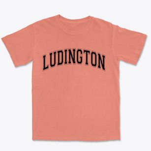 Ludington Michigan Varsity Premium Heavyweight T-shirt