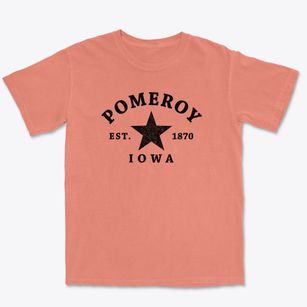 Pomeroy Iowa Star Premium Heavyweight T-shirt