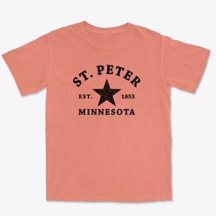 St. Peter Minnesota Star Premium Heavyweight T-shirt