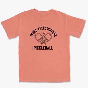 West Yellowstone Montana Pickleball Premium Heavyweight T-shirt