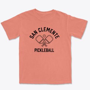 San Clemente California Pickleball Premium Heavyweight T-shirt