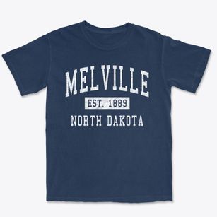 Melville North Dakota Classic Established Premium Heavyweight T-shirt