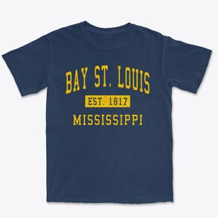 Bay St. Louis Mississippi Classic Established Premium Heavyweight T-shirt