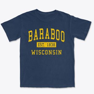 Baraboo Wisconsin Classic Established Premium Heavyweight T-shirt