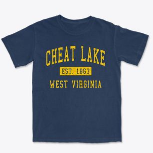 Cheat Lake West Virginia Classic Established Premium Heavyweight T-shirt