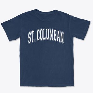 Saint Columban School Varsity Arch Premium Heavyweight T-shirt