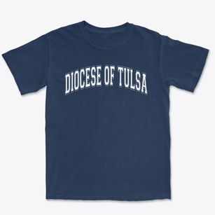 Diocese Of Tulsa Varsity Arch Premium Heavyweight T-shirt