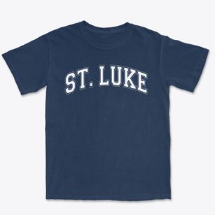 Saint Luke Catholic School Varsity Arch Premium Heavyweight T-shirt