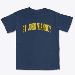 Saint John Vianney School Varsity Arch Premium Heavyweight T-shirt