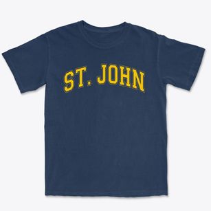 Saint John Elementary School Varsity Arch Premium Heavyweight T-shirt