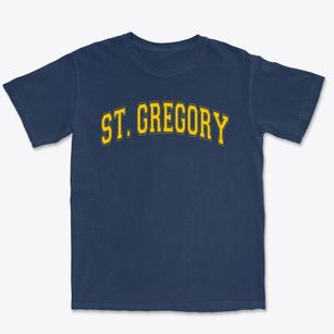 Saint Gregory The Great School Varsity Arch Premium Heavyweight T-shirt