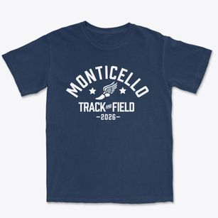 Monticello Junior High School Track and Field Premium Heavyweight T-shirt