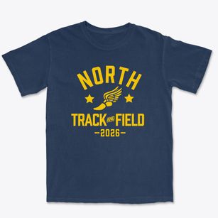 North Middle School Track and Field Premium Heavyweight T-shirt