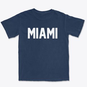 Miami Florida Classic Block Premium Heavyweight T-shirt