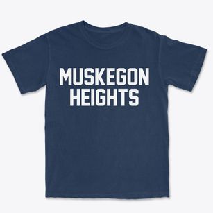 Muskegon Heights Michigan Classic Block Premium Heavyweight T-shirt