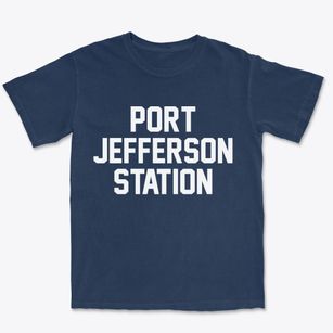 Port Jefferson Station New York Classic Block Premium Heavyweight T-shirt