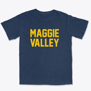 Maggie Valley North Carolina Classic Block Premium Heavyweight T-shirt