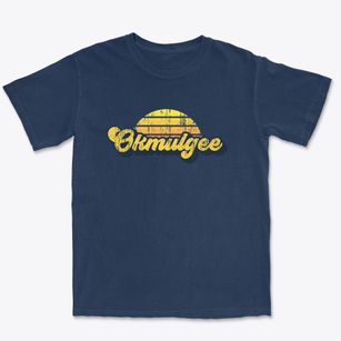 Okmulgee Oklahoma Sublime Sunset Premium Heavyweight T-shirt