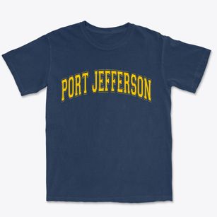 Port Jefferson New York Varsity Premium Heavyweight T-shirt