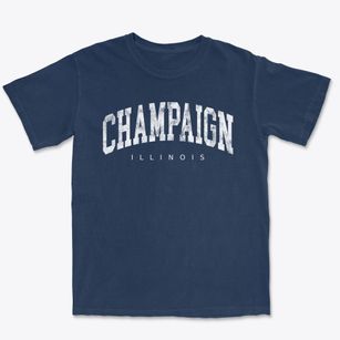 Champaign Illinois Urban Vibe Premium Heavyweight T-shirt