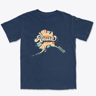  Alaska Retro Art Premium Heavyweight T-shirt