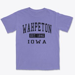 Wahpeton Iowa Classic Established Premium Heavyweight T-shirt
