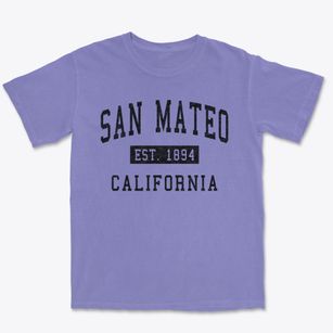 San Mateo California Classic Established Premium Heavyweight T-shirt