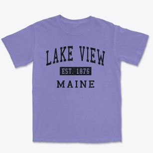 Lake View Maine Classic Established Premium Heavyweight T-shirt