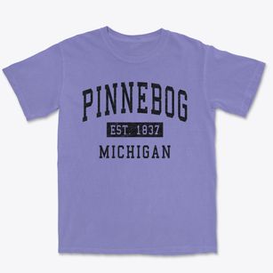 Pinnebog Michigan Classic Established Premium Heavyweight T-shirt
