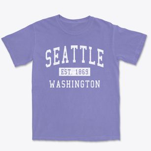 Seattle Washington Classic Established Premium Heavyweight T-shirt