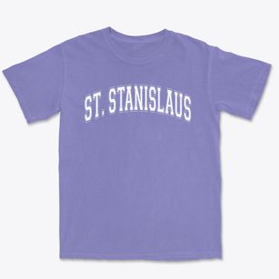 St Stanislaus Parish Varsity Arch Premium Heavyweight T-shirt