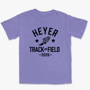 Heyer Elementary School Track and Field Premium Heavyweight T-shirt