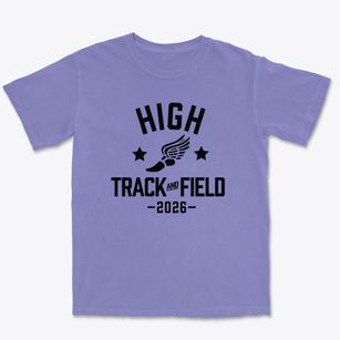 High School Track and Field Premium Heavyweight T-shirt