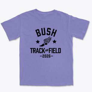 Bush Elementary School Track and Field Premium Heavyweight T-shirt