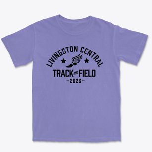 Livingston Central High School Track and Field Premium Heavyweight T-shirt