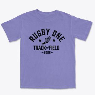 Rugby Middle School One Track and Field Premium Heavyweight T-shirt