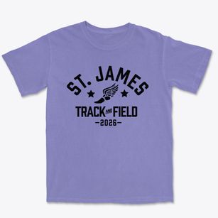 Saint James Episcopal Montessori School Track and Field Premium Heavyweight T-shirt