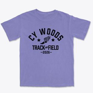 Cy Woods High School Track and Field Premium Heavyweight T-shirt