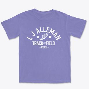 L J Alleman Middle School Track and Field Premium Heavyweight T-shirt