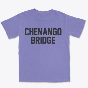 Chenango Bridge New York Classic Block Premium Heavyweight T-shirt