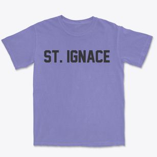 St. Ignace Michigan Classic Block Premium Heavyweight T-shirt