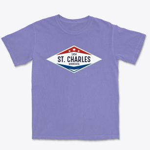 St. Charles Minnesota Diamond Star Premium Heavyweight T-shirt