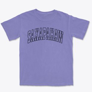 Saxapahaw North Carolina Trendy Block Premium Heavyweight T-shirt