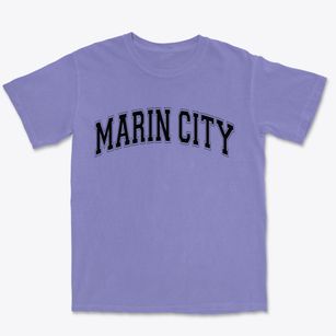 Marin City California Varsity Premium Heavyweight T-shirt
