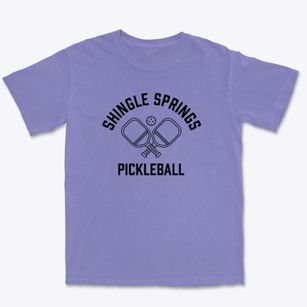 Shingle Springs California Pickleball Premium Heavyweight T-shirt