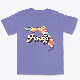  Florida Retro Art Premium Heavyweight T-shirt