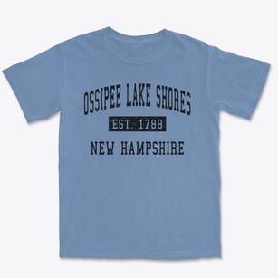 Ossipee Lake Shores New Hampshire Classic Established Premium Heavyweight T-shirt
