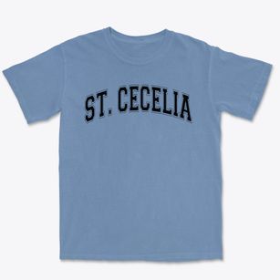 St Cecelia Parish Varsity Arch Premium Heavyweight T-shirt