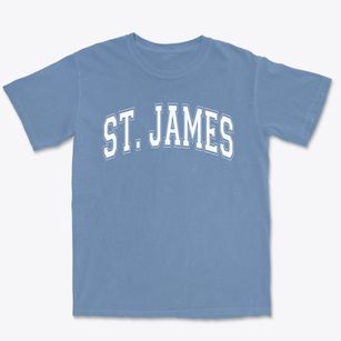 Saint James Lutheran School Varsity Arch Premium Heavyweight T-shirt