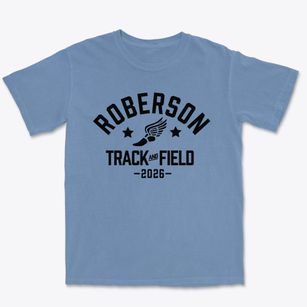 Roberson Elementary School Track and Field Premium Heavyweight T-shirt
